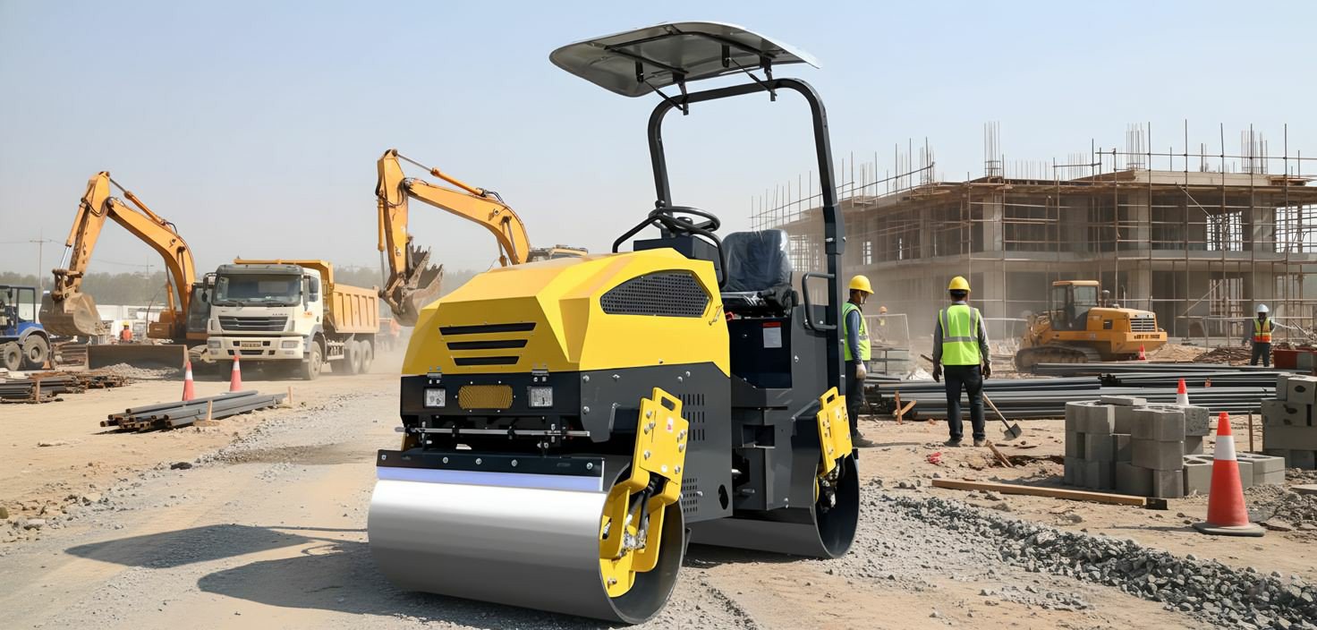 Walk-behind Double Drum Road Roller