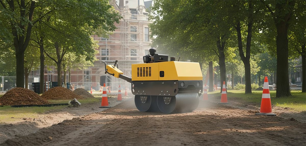 Walk-behind Double Drum Road Roller
