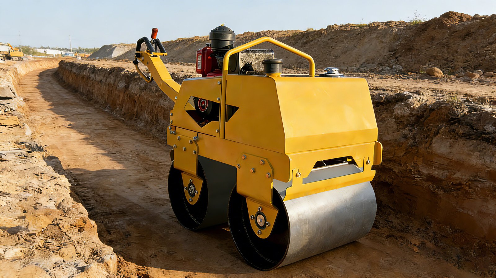 Walk-behind Double Drum Road Roller
