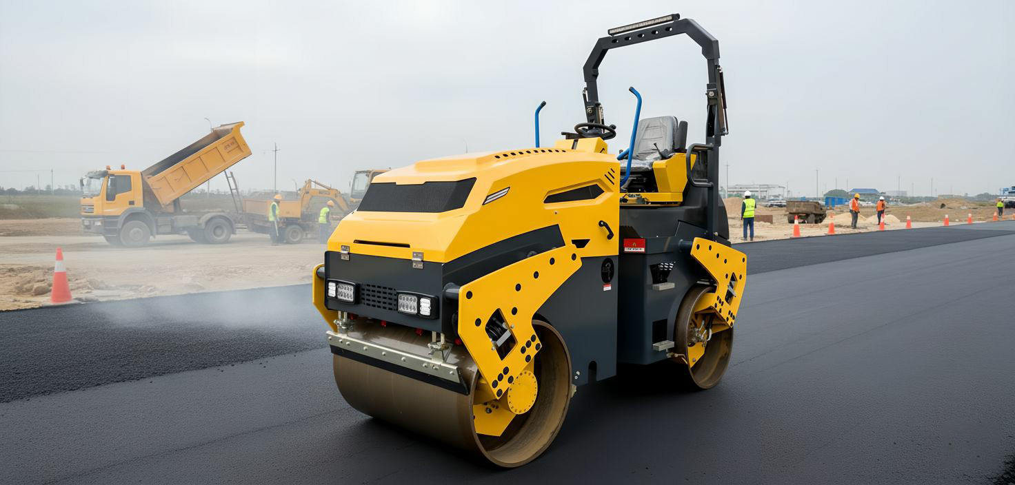 3T Full Hydraulic Double Drum Road Roller