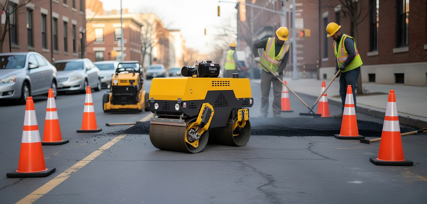 Walk-behind Double Drum Road Roller