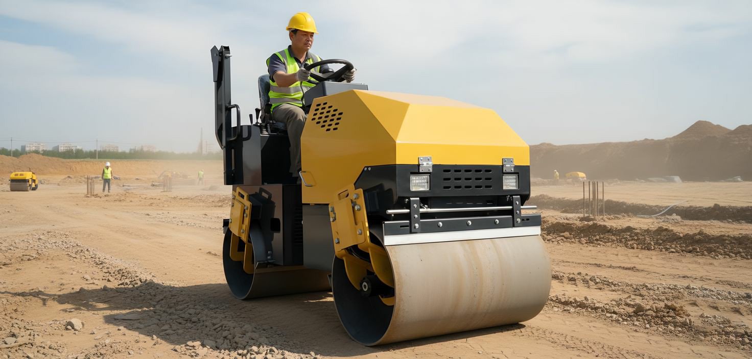 2T Double Drum Road Roller