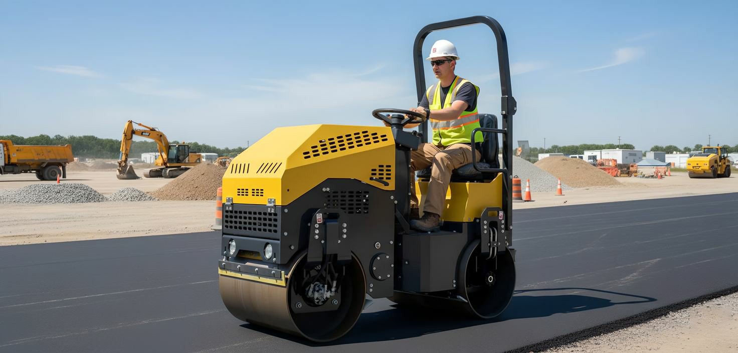 1T Full Hydraulic Double Drum Road Roller