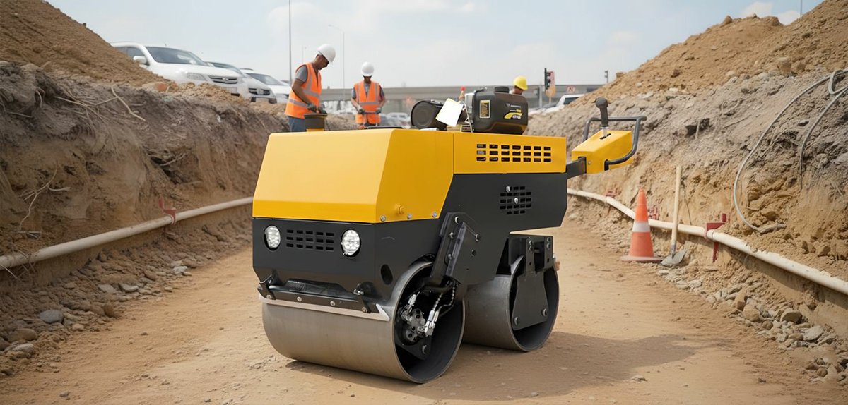 Walk-behind Full Hydraulic Double Drum Road Roller