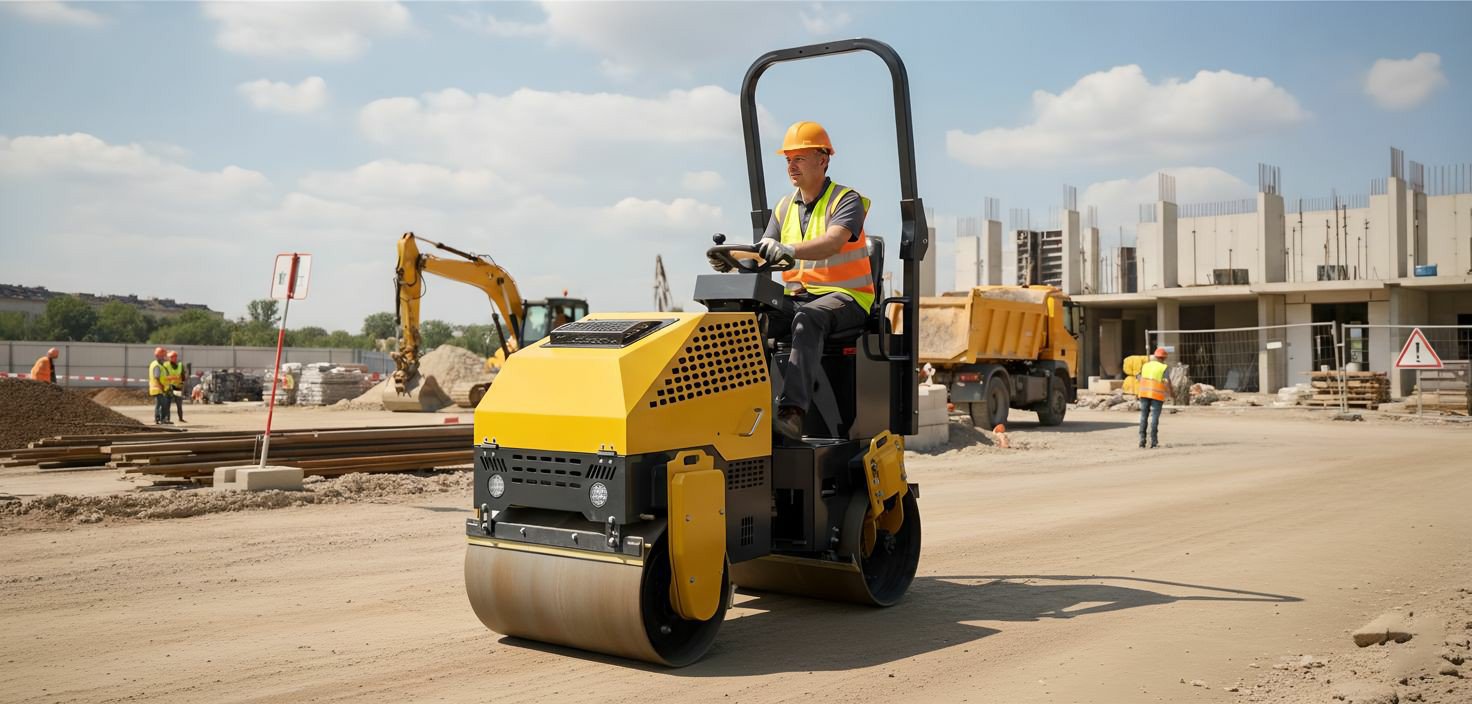 Walk-behind Double Drum Road Roller
