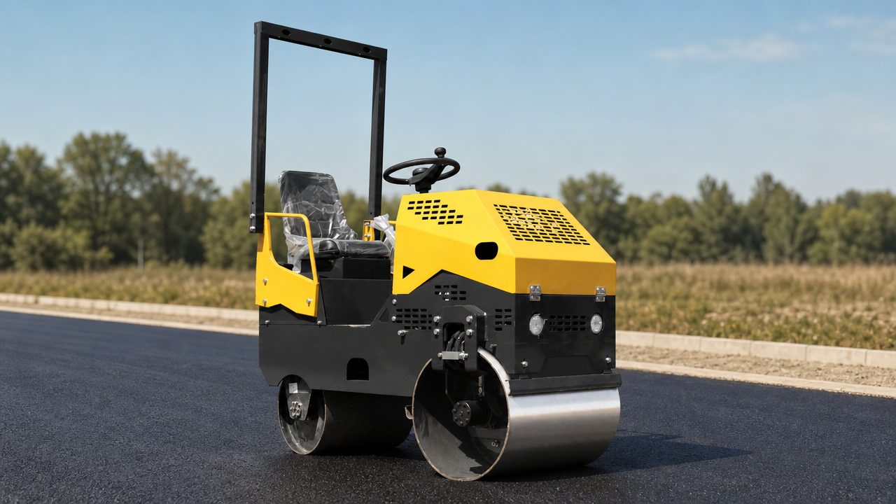 LUXIN LX850JS 0.75-Ton Ride-On Tandem Vibratory Roller - Image 2