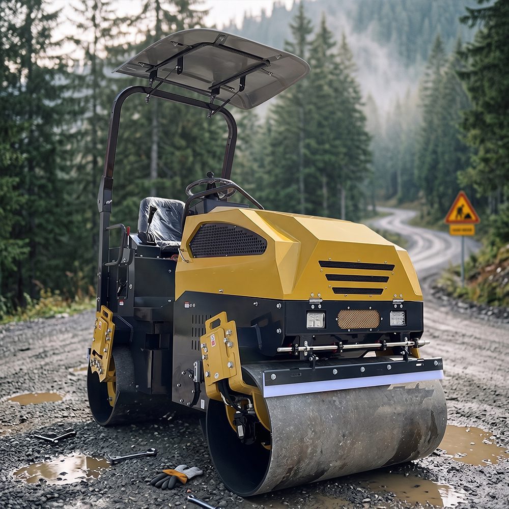 LUXIN LX25JS 2.5-Ton Fully Hydraulic Double Drum Vibratory Roller - Image 4