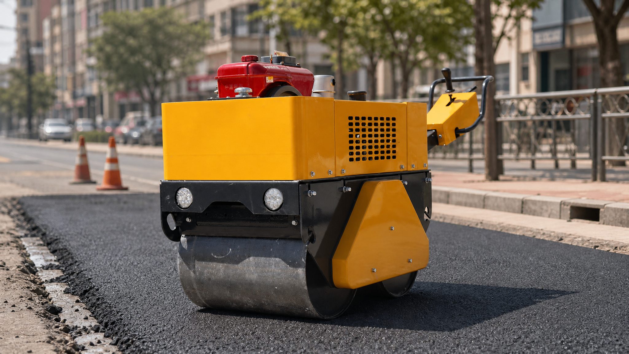 LUXIN LX005JS 500 kg Walk-Behind Double Drum Vibratory Roller - Image 2