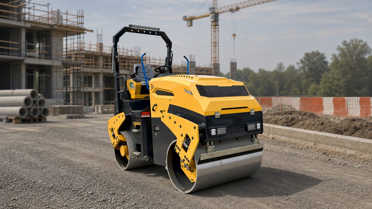 LUXIN LX03JS 2.9-Ton Fully Hydraulic Double Drum Vibratory Roller - Image 2