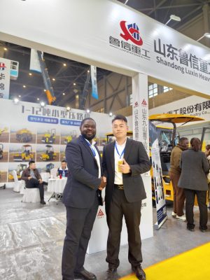 LUXIN construction equipment at an international exhibition